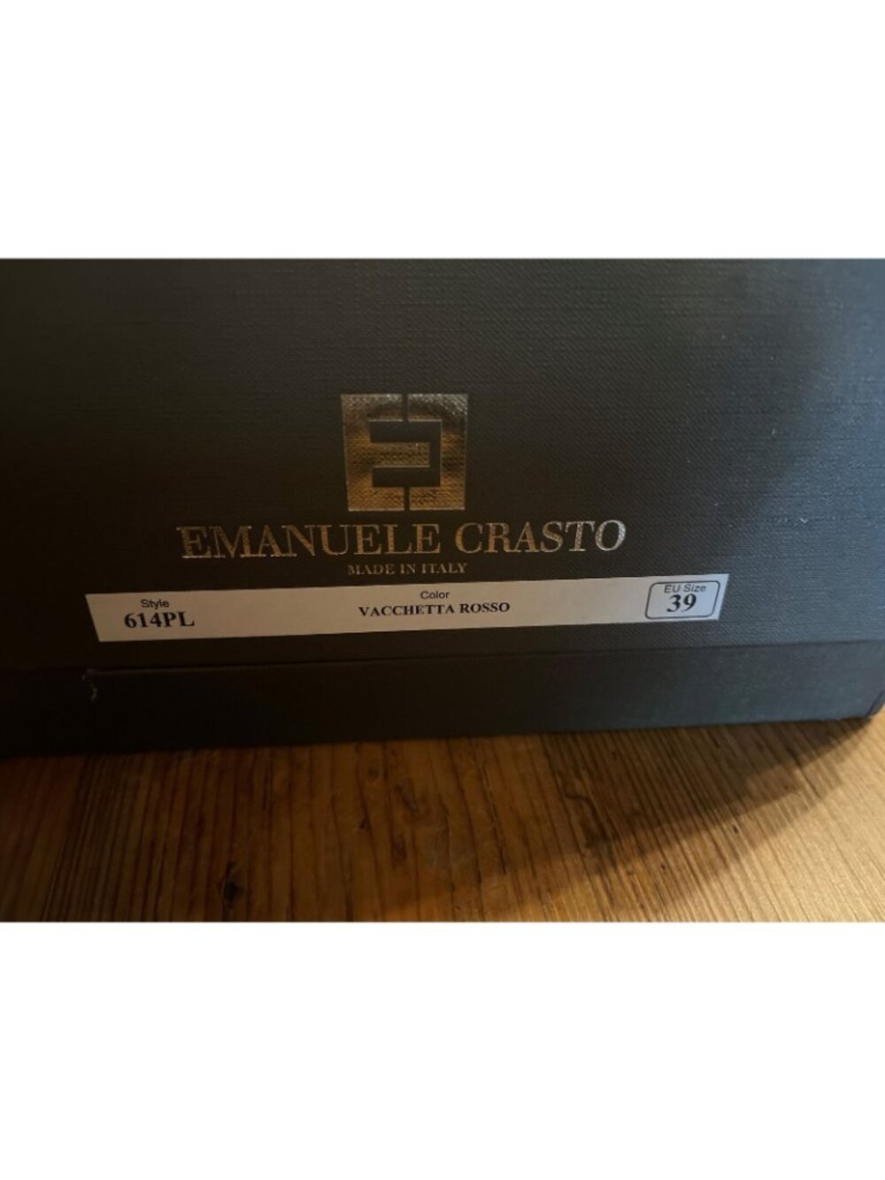 Emanuele Crasto Red Leather Platform Sandals, Size 8 US - New in Box - Picture 5 of 5